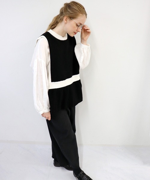 ベスト ジレ Lambs vest「ニットベスト」 レディース haupia ベスト ジレ Lambs vest「ニットベスト」 レディース
