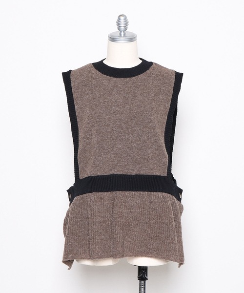 ベスト ジレ Lambs vest「ニットベスト」 レディース haupia ベスト ジレ Lambs vest「ニットベスト」 レディース