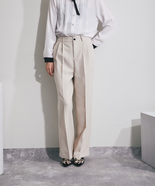 Vtcsbt ♡23区♡セットアップ　フォーマル　パンツ　トップス 結婚式・お呼ばれ対応パンツドレス】レース7分袖トップス