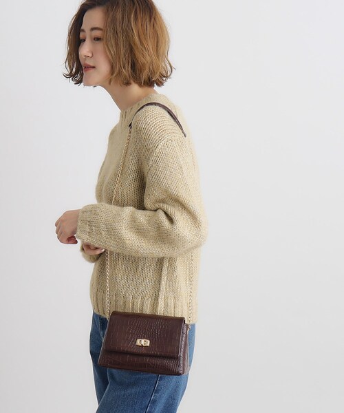 【おすすめ商品】キルティングフラップチェーン ミニショルダーバッグ　ブラック grove ショルダーバッグ バッグ 「雑誌掲載」キルトフラップ