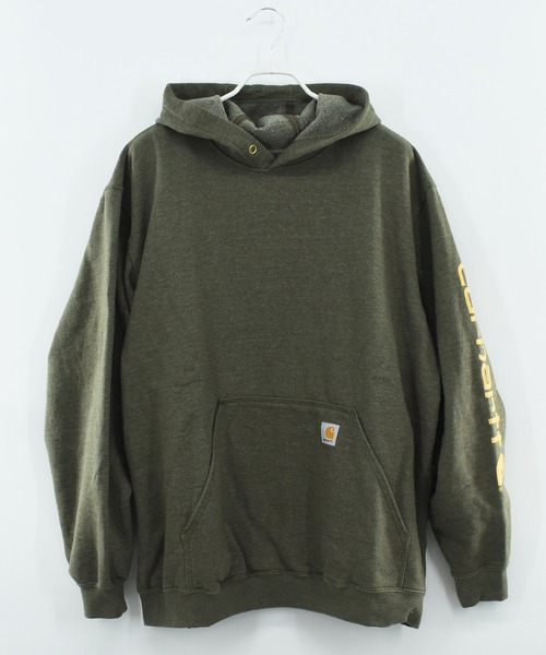 carhartt カーハート　パーカー　ロゴ　袖プリント　ヴィンテージ　古着 Carhartt パーカー 「ヴィンテージ古着」Carhartt ロゴプリント