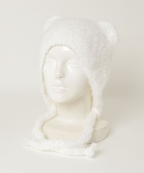 ニット帽 ニットキャップ 「HIKA」くま耳パフニットCAP レディース