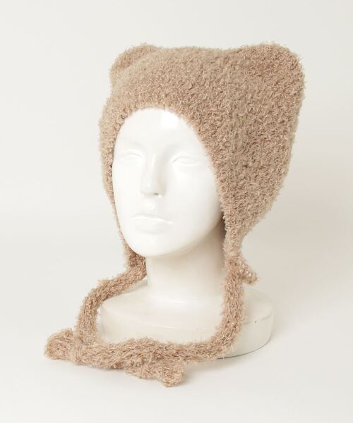 ニット帽 ニットキャップ 「HIKA」くま耳パフニットCAP レディース
