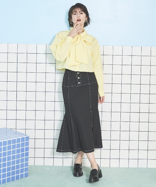 AND COUTURE（アンドクチュール） ロング スカート 夏 ハイウエスト