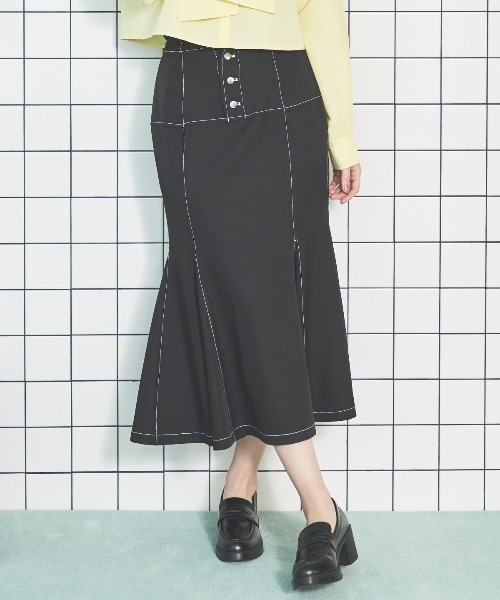 AND COUTURE（アンドクチュール） ロング スカート 夏 ハイウエスト