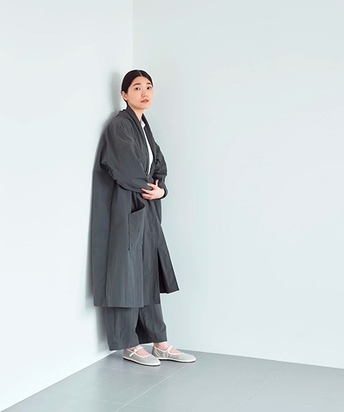 Atibon　新品　NINE女性　ラベンダー　コート ata コート アウター robe 1. / ナイロン ローブコート