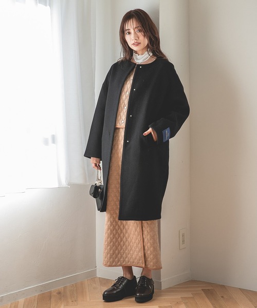 「mysty woman」 チェスターコート FREE ブラック レディース_画像2