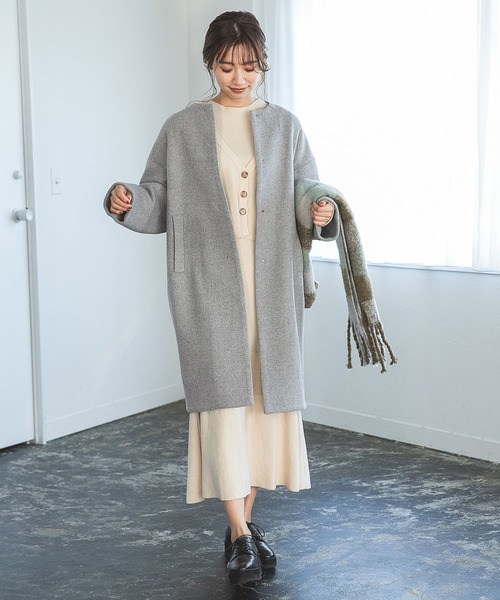 「mysty woman」 チェスターコート FREE ブラック レディース_画像3