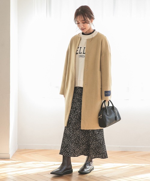 「mysty woman」 チェスターコート FREE ブラック レディース_画像5