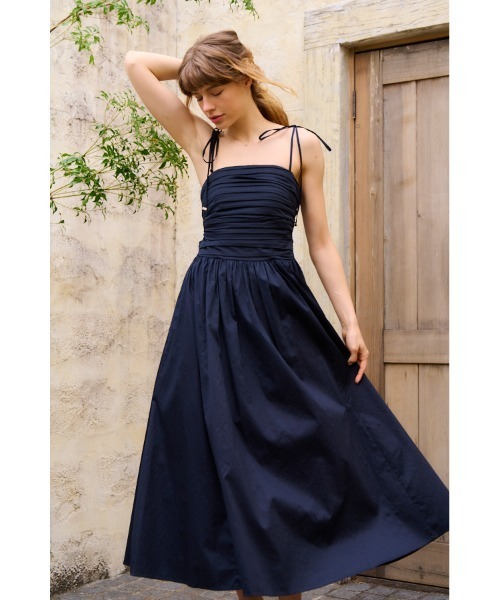 Estella.K ワンピース Taormina Dress コットンサテンベアタックドレス