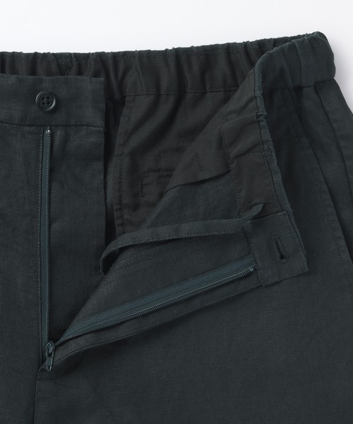 無印良品 パンツ 紳士 リネン洗いざらしテーパードパンツ メンズ