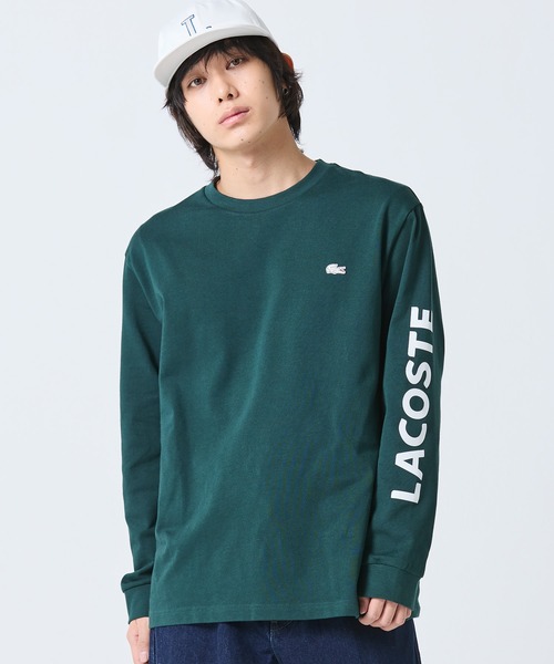LACOSTE（ラコステ） tシャツ ヘビーウェイト スリーブプリント