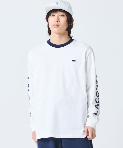 ラコステ ヘビーウェイトスリーブプリントTシャツ LACOSTE（ラコステ） tシャツ ヘビーウェイト スリーブプリント
