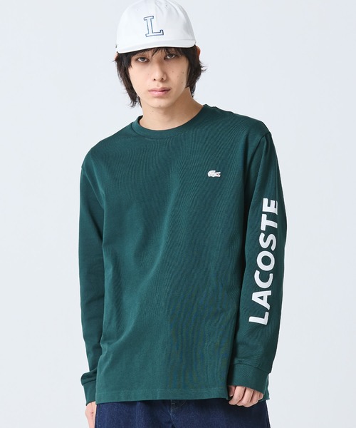 LACOSTE(ラコステ) tシャツ ヘビーウェイト スリーブプリント LACOSTE(ラコステ) tシャツ ヘビーウェイト スリーブプリント