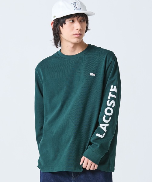 LACOSTE（ラコステ） tシャツ ヘビーウェイト スリーブプリント