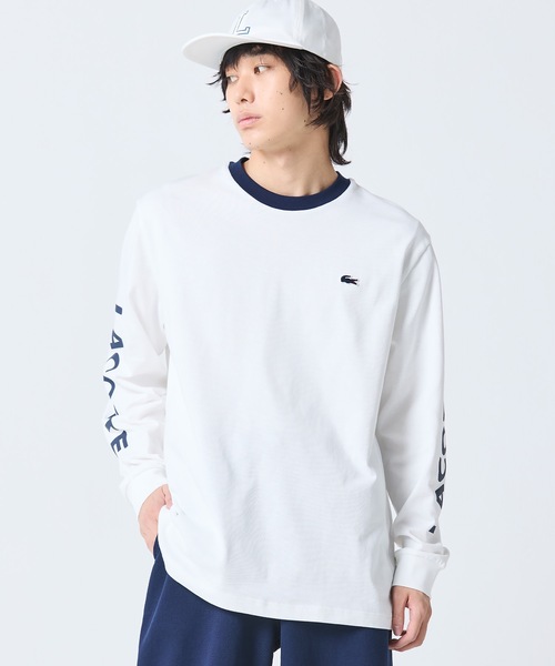 LACOSTE（ラコステ） tシャツ ヘビーウェイト スリーブプリント