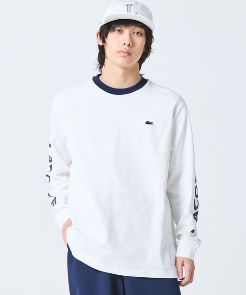 【最終限界価格】新品 LACOSTE ヘビーウェイトTシャツ Lサイズ 男女 LACOSTE（ラコステ） tシャツ ヘビーウェイト スリーブプリント