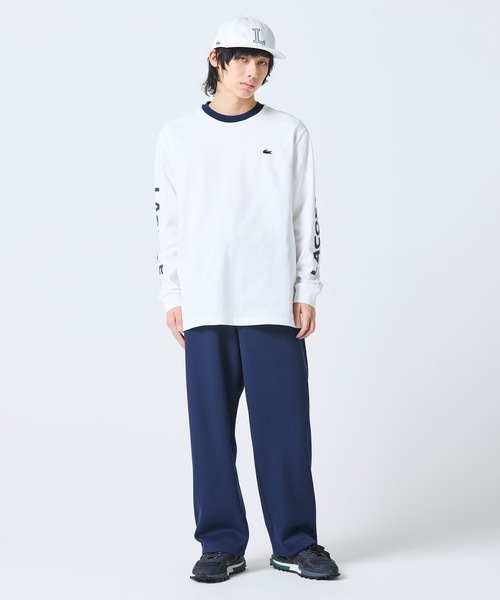 LACOSTE（ラコステ） tシャツ ヘビーウェイト スリーブプリント