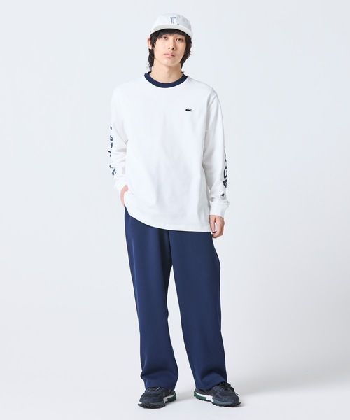 LACOSTE（ラコステ） tシャツ ヘビーウェイト スリーブプリント