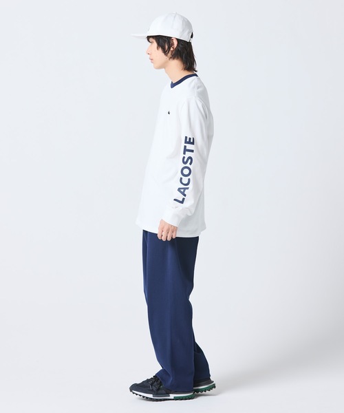 LACOSTE（ラコステ） tシャツ ヘビーウェイト スリーブプリント