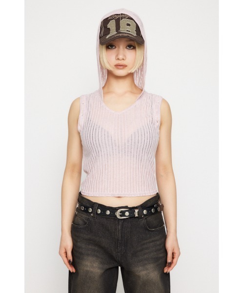 LAGUA GEM 2WAY HOODIE トップス LAGUA GEM | 2WAY HOODIE トップス (Tシャツ・カットソー(長袖