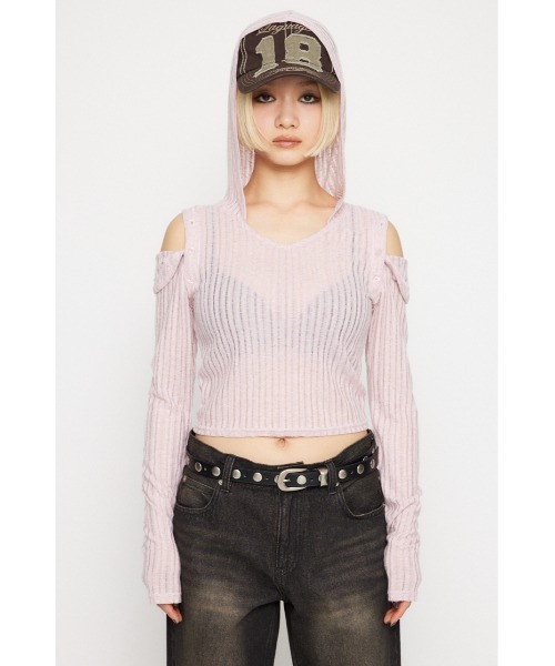 LAGUA GEM（ラグアジェム） パーカー 2WAY HOODIE トップス レディース