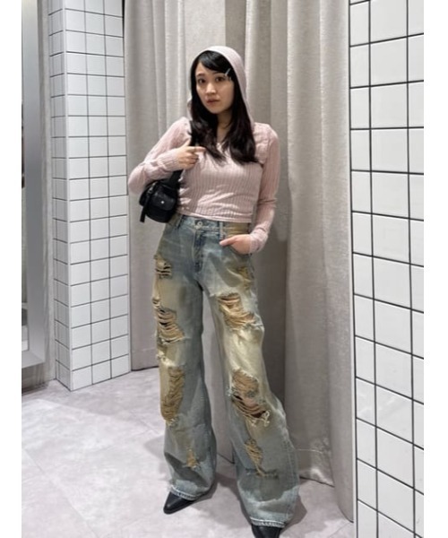 LAGUA GEM（ラグアジェム） パーカー 2WAY HOODIE トップス レディース
