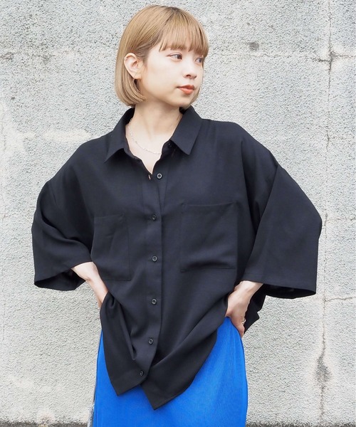 「tiptop」 半袖シャツ FREE ラベンダー レディース_画像7