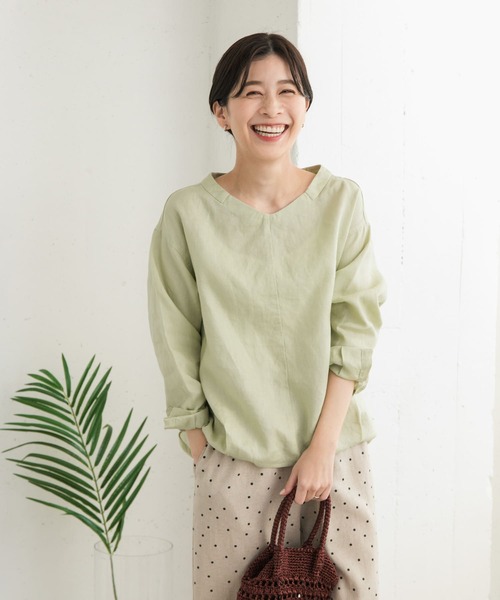 ブラウス シャツ バックタックオーバーブラウス レディース LADY LUCK LUCA ブラウス シャツ LC/LLL 2WAYタックブラウス