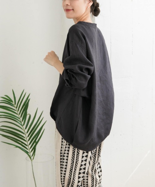 ブラウス シャツ バックタックオーバーブラウス レディース URBAN RESEARCH DOORS ブラウス シャツ リネンバックタックプル