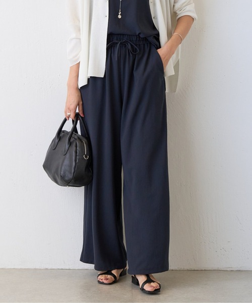 BEARDSLEY パンツ ストレッチジョーゼットパンツ レディース