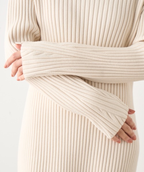 スナイデル　ワンピース　beige SNIDEL（スナイデル） ニットワンピース FREE ベージュ レディース