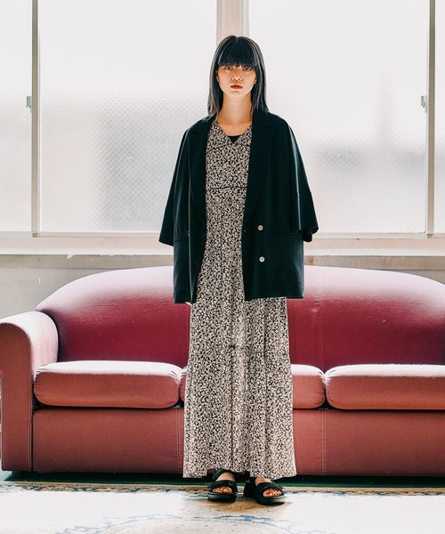 ［MODE NORM CORE］ジョーゼットルーズジャケット niko and… ジャケット テーラードジャケット 「MODE NORM CORE