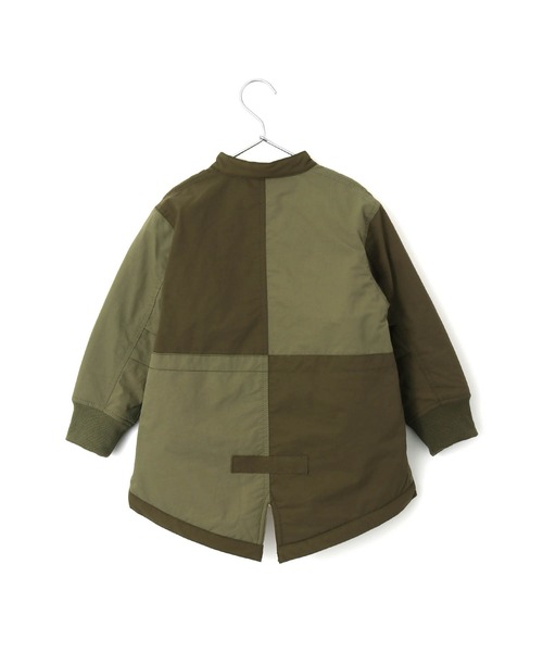 「MAKE YOUR DAY」 「KIDS」ノーカラーコート 160 カーキ キッズ_画像4