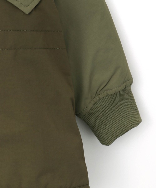 「MAKE YOUR DAY」 「KIDS」ノーカラーコート 160 カーキ キッズ_画像7