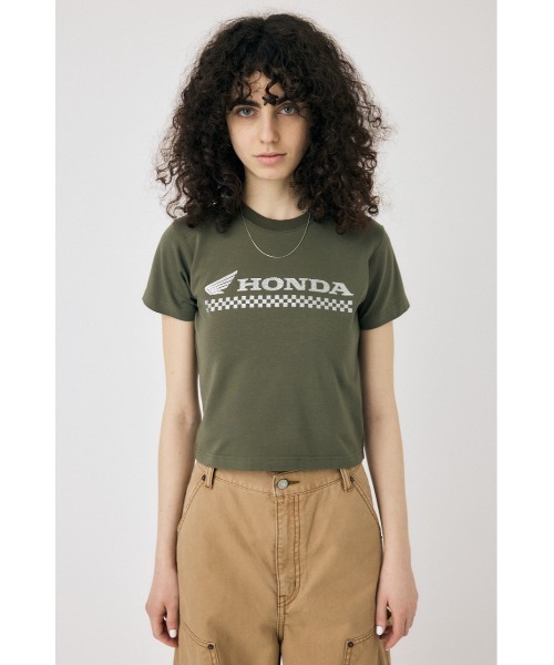MASNADA 売れ筋商品|||マスナダ Tシャツ トップス レディース T-shirts Brown MOUSSY tシャツ HONDA RHINESTONE Tシャツ レディース