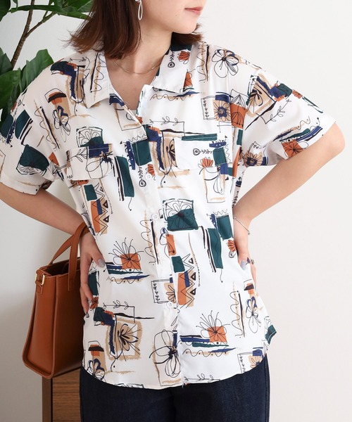 ブラウス シャツ MAMBO アロハシャツ レディース MAMBO（マンボ）の「MAMBO アロハシャツ（シャツ/ブラウス