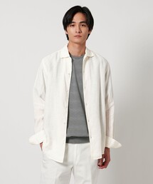 UNITED ARROWS シャツ LIBECO リネン オープンカラーシャツ