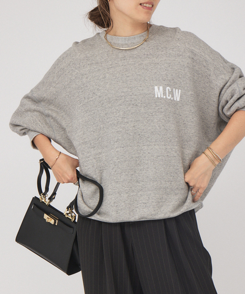 「AMERICANA」 スウェットカットソー「MICA＆DEALコラボ」 フリー グレー レディース
