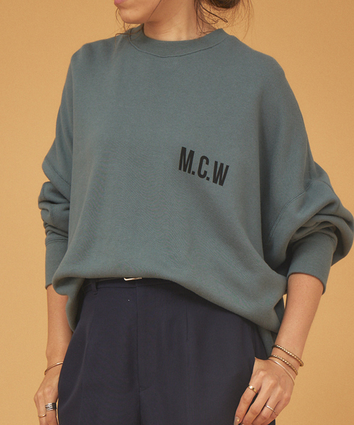 「AMERICANA」 スウェットカットソー「MICA＆DEALコラボ」 フリー グレー レディース AMERICANA 「AMERICANA」 スウェットカットソー「MICA＆DEAL