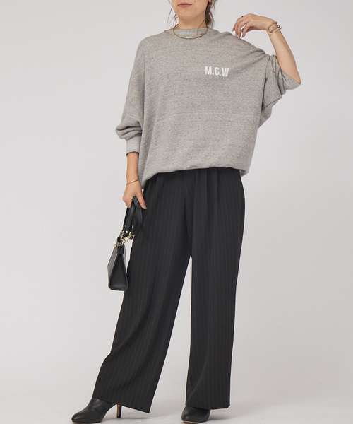「AMERICANA」 スウェットカットソー「MICA＆DEALコラボ」 フリー グレー レディース AMERICANA 「AMERICANA」 スウェットカットソー「MICA＆DEAL