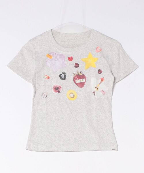 AsRiRe tシャツ 26ss新色追加/イチゴ柄プリントTシャツ レディース