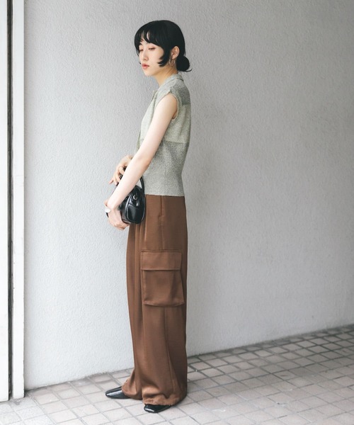 KBF パンツ サテンカーゴパンツ レディース : ZOZOTOWN Yahoo!店