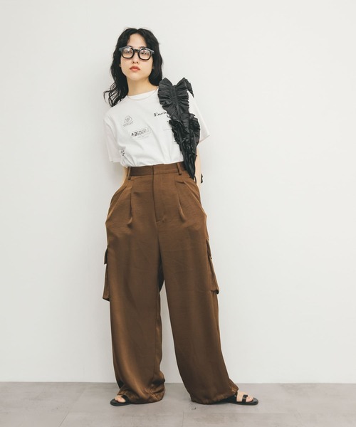 新品未使用　regleam サテンカーゴパンツ　Sサイズ サテンカーゴパンツ｜SATIN CARGO PANTSの通販｜regleam