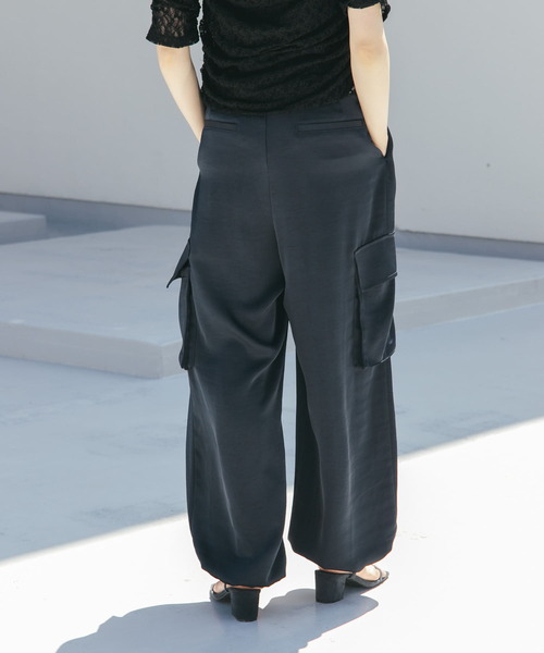 KBF パンツ サテンカーゴパンツ レディース : ZOZOTOWN Yahoo!店