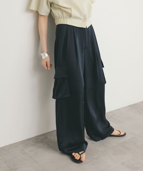 KBF パンツ サテンカーゴパンツ レディース : ZOZOTOWN Yahoo!店