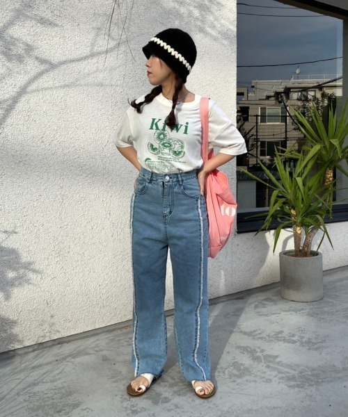 [nemne store] Denim брюки MEDIUM голубой женский 