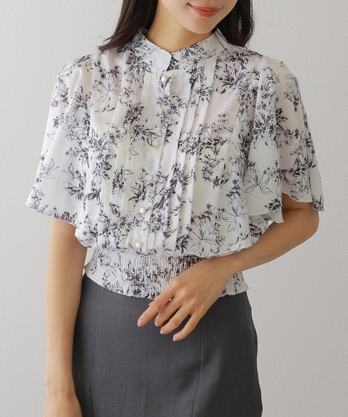 Lace Ladies（レースレディース） ブラウス シャツ 半袖 スタンド