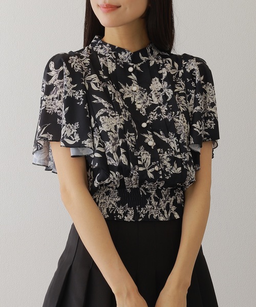 Lace Ladies（レースレディース） ブラウス シャツ 半袖 スタンド