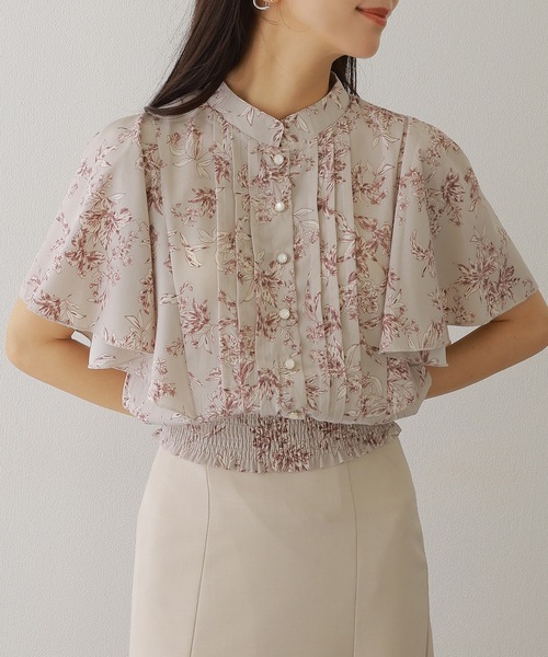 Lace Ladies（レースレディース） ブラウス シャツ 半袖 スタンド